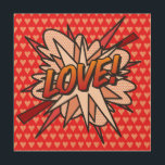Comic Book Pop Art LOVE!<br><div class="desc">COMIC BOOK POP ART LOVE! WOOD PRINT. Cool,  trendy and fun comic book pop art design that puts the wham,  zap,  pow into your home and your day. Designed by ComicBookPop© at www.zazzle.com/comicbookpop*</div>