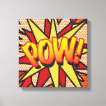 Comic Book Pop Art POW Superhero Canvas Print<br><div class="desc">Fun trendy superhero comic book pop canvas prints that are sure to add a splash of colour to a range of rooms in your home or office. An ideal way to treat yourself or someone that you know with these cool, unique comic con prints. Why not add some zap pow...</div>