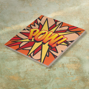 Comic Book Pop Art POW! Tile