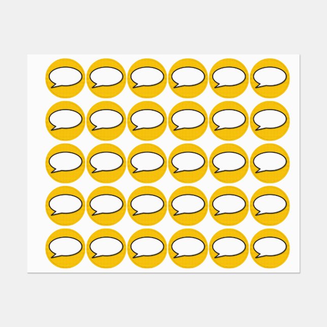 Comic Book Pop Art Speech Bubble (Sheet)