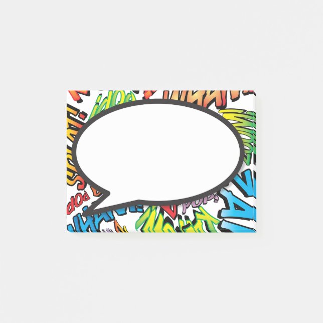 Comic Book Pop Art Speech Bubble Post-it Notes (Front)
