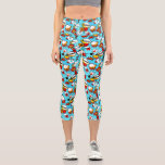 Comic Book Pop Art Super Hero Funny Capri Leggings<br><div class="desc">Super cute,  high-quality,  comfortable high-waisted capri leggings featuring a comic book super hero pattern. Add custom text,  monogram,  etc. to personalize. Perfect for working out or hanging out.</div>