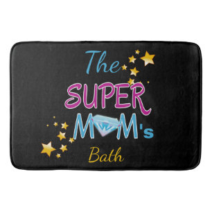 Comic Book Pop Art Superhero Mum Mother's Day Bath Mat
