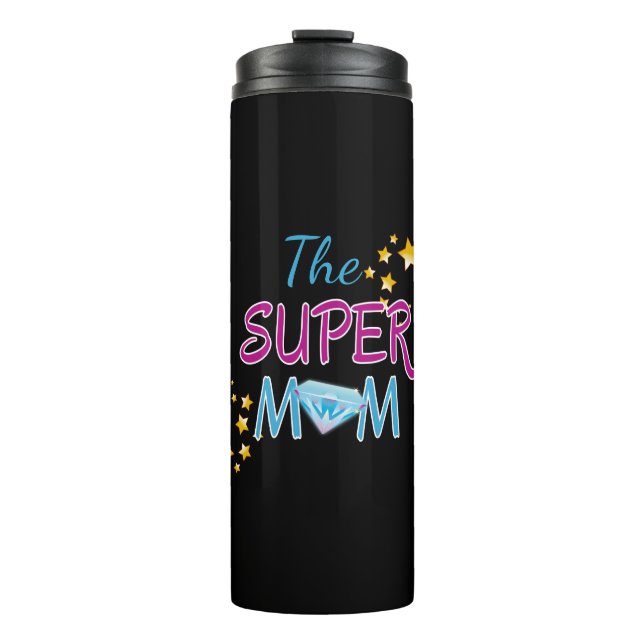 Comic Book Pop Art Superhero Mum Mother's Day Thermal Tumbler (Front)