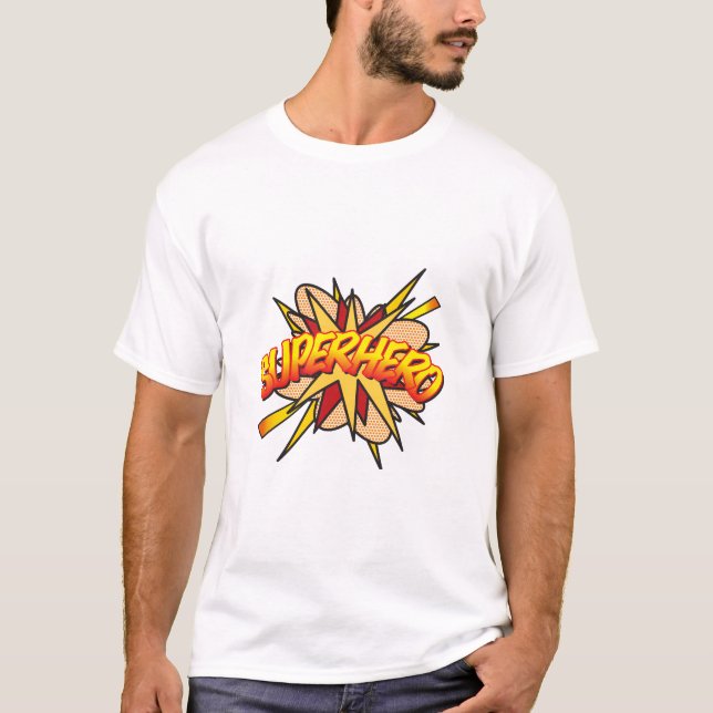 Comic Book Pop Art SUPERHERO T-Shirt (Front)