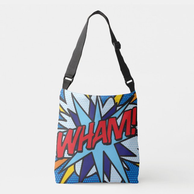Comic Book Pop Art WHAM! BANG! Crossbody Bag (Front)