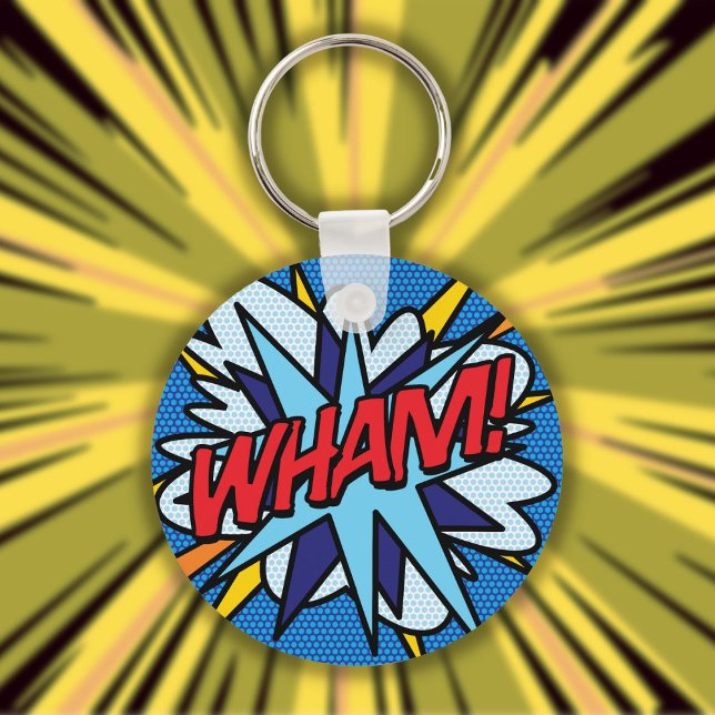 Comic Book Pop Art WHAM Key Ring (Creator Uploaded)