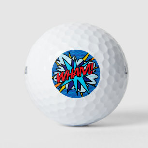 Comic Book Pop Art WHAM Superhero Golf Balls