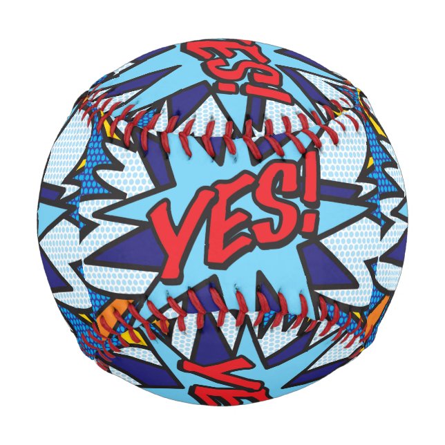 Comic Book Pop Art YES! Baseball (Front)