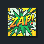 Comic Book Pop Art ZAP Canvas Print<br><div class="desc">Fun trendy superhero comic book pop canvas prints that are sure to add a splash of colour to a range of rooms in your home or office. An ideal way to treat yourself or someone that you know with these cool, unique comic con prints. Why not add some zap pow...</div>