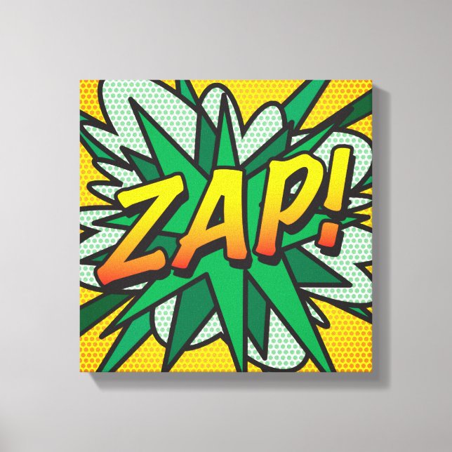 Comic Book Pop Art ZAP Canvas Print (Front)