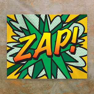 Comic Book Pop Art ZAP Superhero Poster