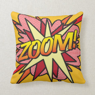 Comic Book Pop Art ZOOM! Cushion