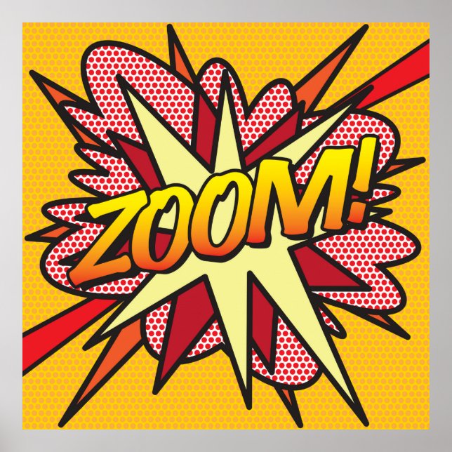 Comic Book Pop Art ZOOM Poster (Front)