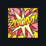 Comic Book Pop Art ZOOM Superhero Canvas Print<br><div class="desc">Fun trendy superhero comic book pop canvas prints that are sure to add a splash of colour to a range of rooms in your home or office. An ideal way to treat yourself or someone that you know with these cool, unique comic con prints. Why not add some zap pow...</div>