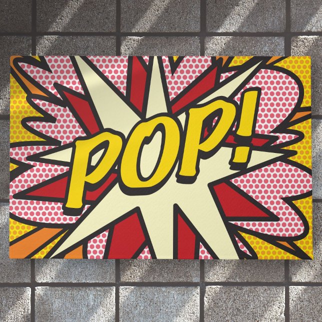 Comic Book POP Trendy Fun Modern Typographic Doormat (Comic Book POP Trendy Fun Modern Typographic Doormat)