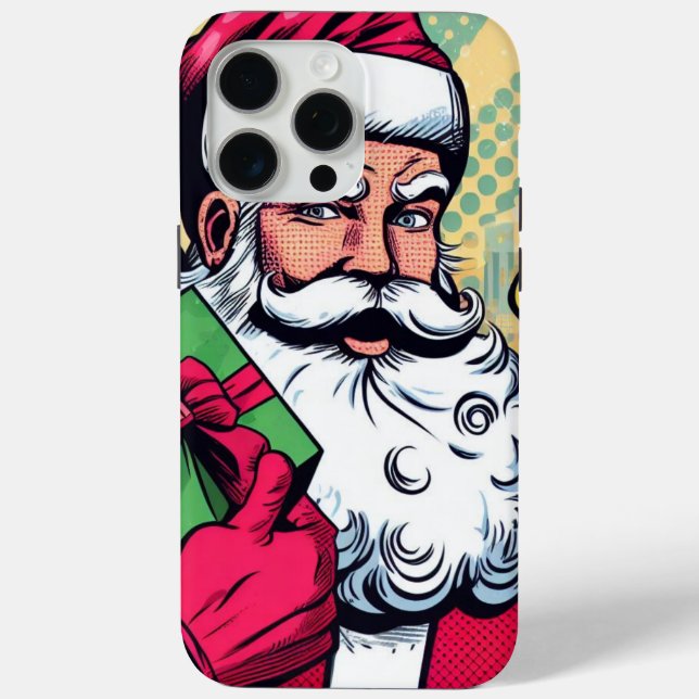 Comic book Santa/Christmas  Case-Mate iPhone Case (Back)
