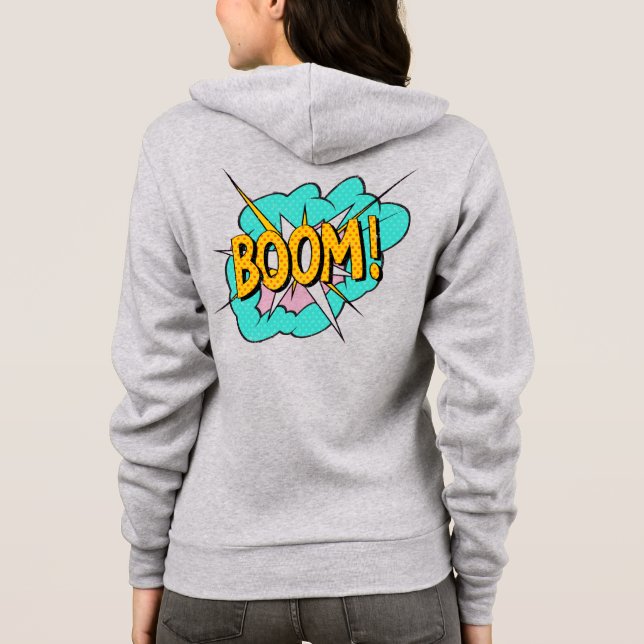 Comic Book Sound Effect: Boom! Action Bubble Hoodie (Back)