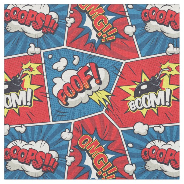Comic Book Speech Bubble Fabric (Close Up)