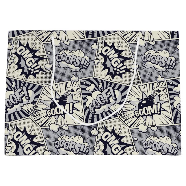 Comic Book Speech Bubble Gift Bag (Front)