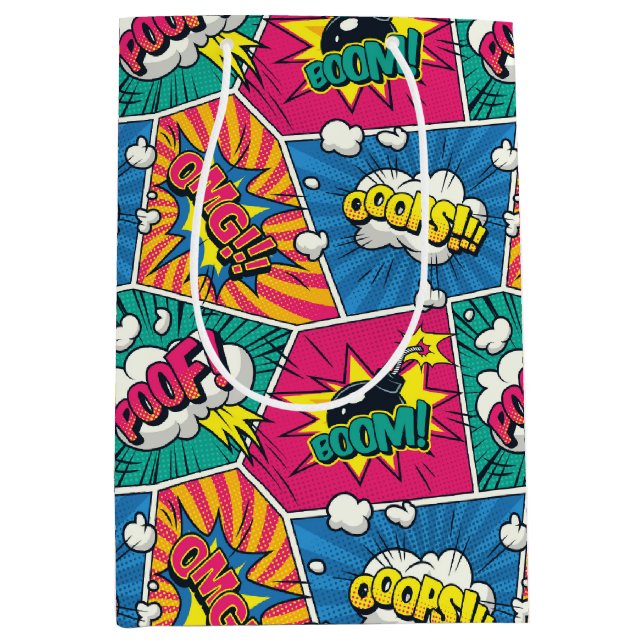 Comic Book Speech Bubble Gift Bag (Front)