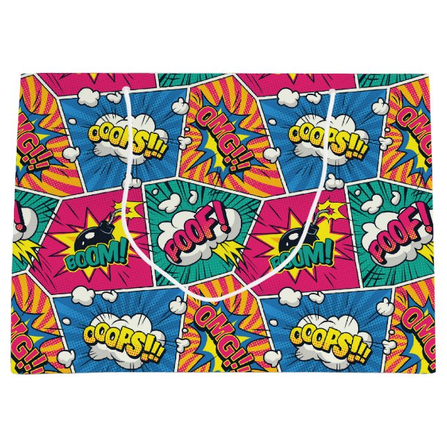 Comic Book Speech Bubble Gift Bag (Front)