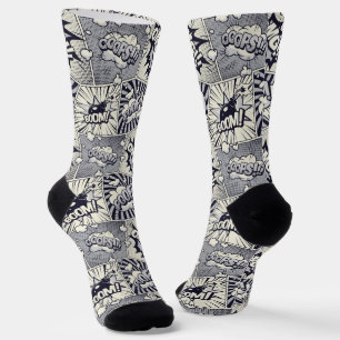 Comic Book Speech Bubble Socks