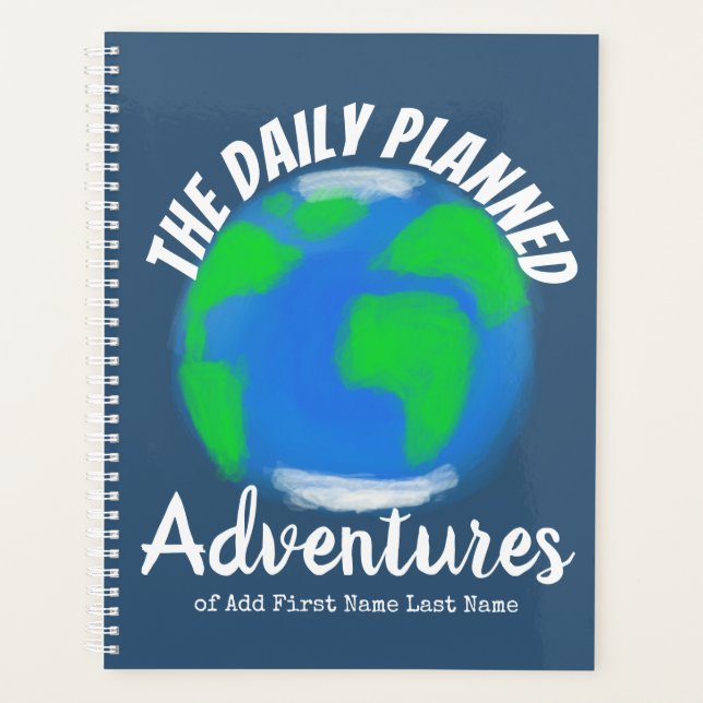 Comic Book Style Hand Drawn Personalised World Planner (Front)
