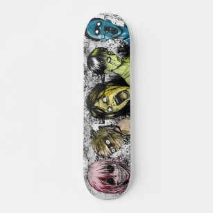 Comic Book Style Horror Zombies Skateboard