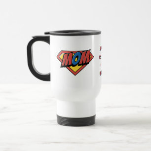 Comic Book Style Mum Personalised Travel Mug