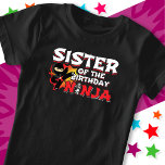 Comic Book Style Party Sister of Birthday Ninja T-Shirt<br><div class="desc">This Sister of the Birthday Ninja design is the perfect birthday ninja costume for a birthday ninja party for boys & girls that like ninjas, karate & other martial arts. Great birthday keepsake to always remember your kids ninja theme birthday party. Features Ninjutsu Japanese symbol & cartoon comic style ninja...</div>