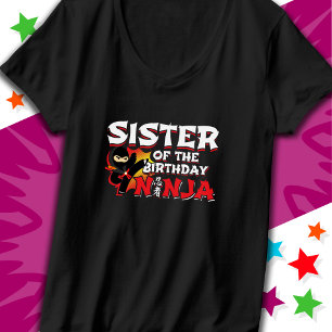Comic Book Style Party Sister of Birthday Ninja T-Shirt