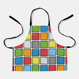 Comic Book Style Squares Apron