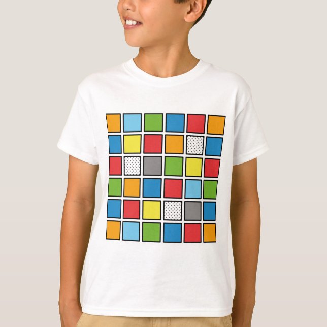 Comic Book Style Squares T-Shirt (Front)