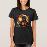Comic Book Style Werewolf in Front of Full Moon