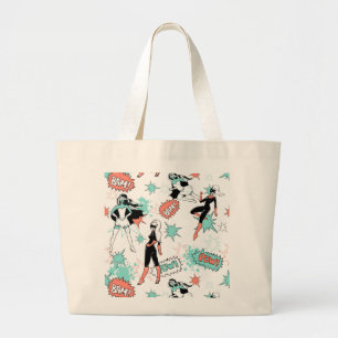 comic book super heroines jumbo tote bag