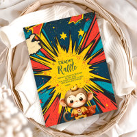 Comic Book Superhero Boy Baby Showe Diapper Raffle