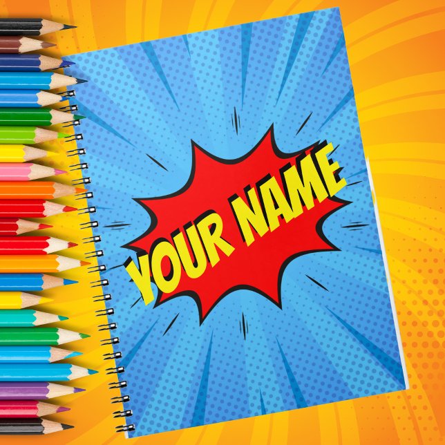 Comic Book Superhero Custom Spiral Notebook (Creator Uploaded)