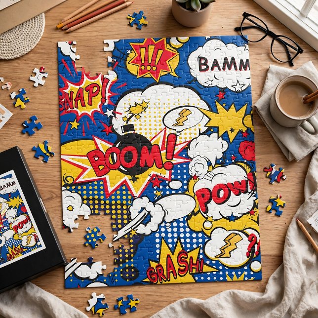 Comic Book Superhero  Jigsaw Puzzle (Creator Uploaded)