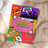 Comic Book Superhero Kids Birthday Party Pop Art