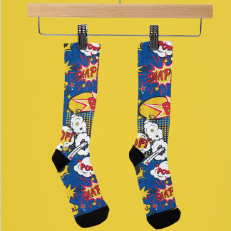 Comic Book Superhero  Socks