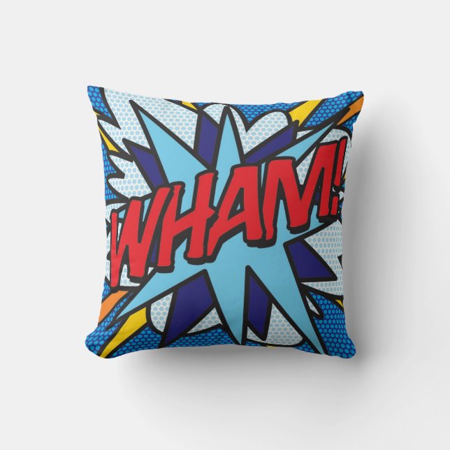 Comic Book WHAM! Cushion (Front)