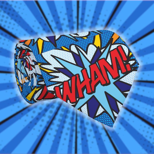 Comic Book WHAM Superhero Tie (Comic Book WHAM Fun Cool Superhero Neck Tie)