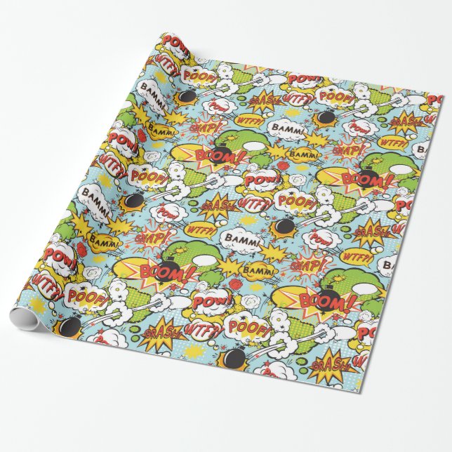 Comic Book wrapping paper (Unrolled)