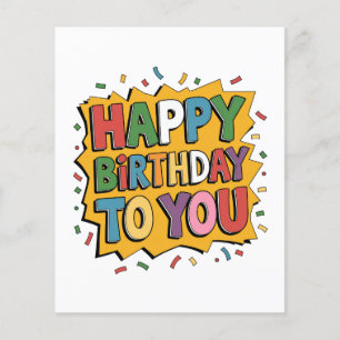 Comic Burst Happy Birthday Flyer