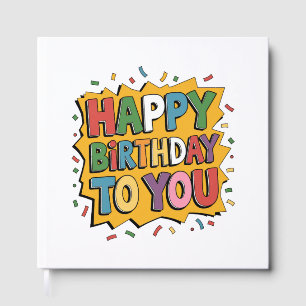 Comic Burst Happy Birthday Guest Book