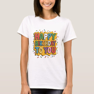 Comic Burst Happy Birthday T-Shirt