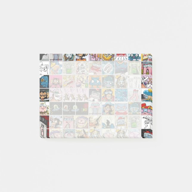 Comic Colourful Characters Kids Pattern Post-it Notes (Front)