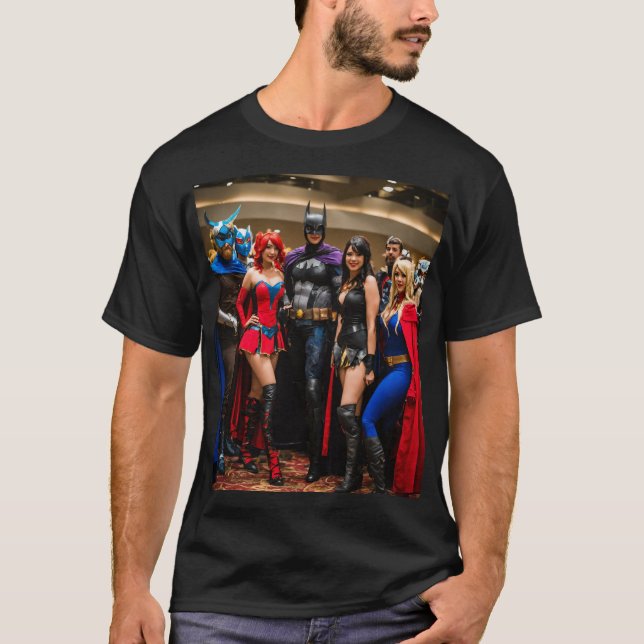 : "Comic Con Crew: Men's Group Graphic T-Shirt" T-Shirt (Front)