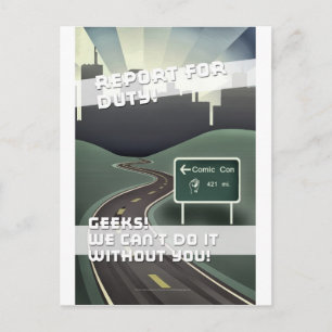 Comic Con Movie Poster Postcard